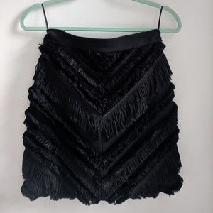 Balmain Women's Balmain Fringed Mini Skirt